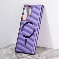 Maska Magsafe Stripe za Samsung S918B Galaxy S23 Ultra ljubičasta