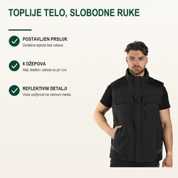 Tekton Pro Radni prsluk Granit, Tamnosivi