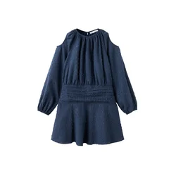 MANGO KIDS Obleka AMY temno modra
