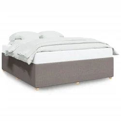Vidaxl Posteljni okvir brez vzmetnice taupe 200x200 cm blago