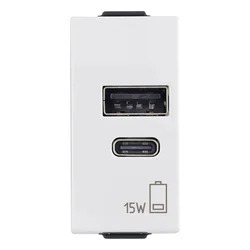 09292.AC.15 NEVE UP A+C USB PRIKLJUČNICA 15w 5V 1MJ. VI09292.AC.15