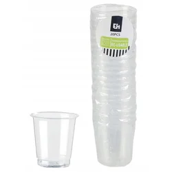 Koopman Plastični kozarci za vodko, barvni, 30 ml, 20 kosov