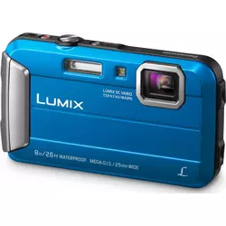 PANASONIC vodoodporni kompaktni fotoaparat Lumix DMC-FT30, moder
