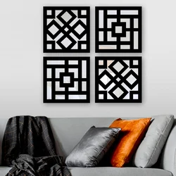 Wallity Set ogledala SYH623284596, Crni