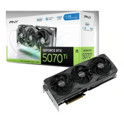PNY Video Card NVidia GeForce RTX 5070 Ti 16GB Overclocked Triple Fan Plus DLSS 4