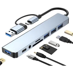 Fast asia USB 3.0+TIP C na 4xUSB 3.0+TIP C+SD/micro sd+ Audio metal HUB