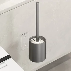 Huxiansen Četka za WC šolju sa držačem, Srebrne boje