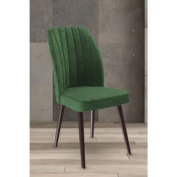 Hanah Home set trpezarijskih stolica Platinum 6 kom, kaki zelena tkanina Jerry, braon metalne noge
