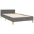 Vidaxl Posteljni okvir brez vzmetnice temno siv 90x200 cm blago