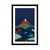 Plakat s paspartujem meditacija Bude na vrhu - 40x60 silver