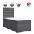 vidaXL Box spring postelja z vzmetnico temno siva 80x200 cm blago