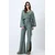 Trend Alacati Stili Ženski komplet bluza i pantalone Alc-X12498, Zeleni
