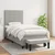 Vidaxl Box spring postelja z vzmetnico svetlo siva 90x190 cm blago