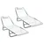 Sklopiva ležaljka za sunčanje 2 pcs Krema 182 x 55 x 85,5 cm