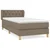 Vidaxl Box spring postelja z vzmetnico taupe 80x200 cm blago