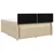 vidaXL Postelja boxspring z vzmetnico Krem 200 x 200 cm Blago