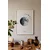 WallXpert uramljena slika 115227, pun mesec i jato ptica na svetloj pozadini, 30 x 40 cm, beli ram
