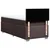 Vidaxl Box spring postelja z vzmetnico temno rjav 90x190 cm blago