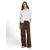 TOM TAILOR DENIM Hlače rjava/bela