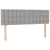 Vidaxl Box spring postelja z vzmetnico LED svetlo siva 140x190cm blago