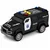 LEAN TOYS Policijski avto posebne enote, črn, s lučmi in zvoki