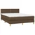 Vidaxl Box spring postelja z vzmetnico temno rjava 140x200 cm blago