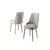 Hanah Home set trpezarijskih stolica Newa 8 kom, siva tkanina Babyface, hromirane metalne noge
