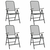 vidaXL Sklopive vrtne stolice 4 kom od metalne mreže antracit
