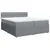 Vidaxl Box spring postelja z vzmetnico svetlo siva 200x200 cm blago