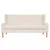 3-dijelni set sofa od tkanine krem bijeli