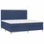 Vidaxl Box spring postelja z vzmetnico LED modra 200x200 cm blago
