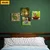 Komplet slik Feng Shui v zeleni izvedbi - 4x 60x60