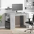 Radni stol s ladicom i policom beton sivi 102x62x77,5 cm