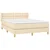 Vidaxl Box spring postelja z vzmetnico krem 140x190 cm blago