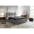 Carryhome OBLAZINJENA POSTELJA 180 cm x 200 cm , tekstil temno siva