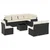 9-dijelni set vrtnih sofa s jastucima crni od poliratana