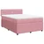 Vidaxl Box spring postelja z vzmetnico roza 140x200 cm žamet