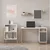 Hanah Home radni sto sa policom Venaro Set 2 (Desk + Small Bookcase), beli / orah