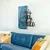 Ebedi Nakis -3 BlueBlack Decorative Wooden Wall Accessory