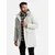 Ombre Long classic mens parka jacket - cream