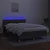 Vidaxl Box spring postelja z vzmetnico LED temno siva 140x190 cm blago