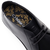 BASE LONDON Muške poluduboke cipele Swan Black Waxy crne