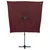 Vrtni suncobran s 4 razine i stupom 250 x 250 cm bordo