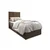 Oblazinjena postelja boxspring MERALIS 90x200 cm rjava Vzmetnica: Vzmetnica Bonell