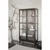 Rjava vitrina v hrastovem dekorju z drsnimi vrati 100x203 cm Hazelton – Rowico