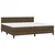 vidaXL Box spring postelja z vzmetnico temno rjav 200x200 cm blago