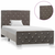 vidaXL Posteljni okvir sivo blago 90x200 cm