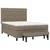 Vidaxl Box spring postelja z vzmetnico taupe 140x200 cm blago