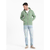 OMBRE Moška jopa s kapuco BASIC zelena MDN125423 XL