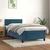 Vidaxl Box spring postelja z vzmetnico temno moder 90x190 cm žamet
